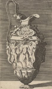 Vase mit tanzenden Frauen und Satyrn, spätes 17. Jahrhundert