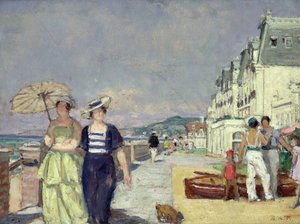 Elegante Frauen an der Küste in Cabourg, ca. 1929 von René François Xavier Prinet