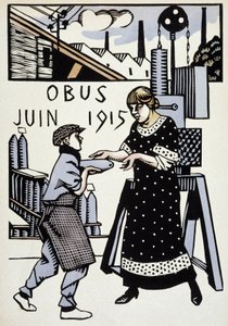 Juni 1915 - in „Calendar of War“, Zeichnung von Hermann-Paul, ed. 1916 von Rene George Hermann Paul