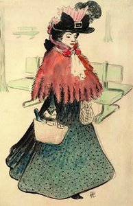 Die schöne Jüdin geht einkaufen. Le Rire Magazin, 1896