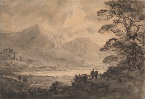 Landschaft mit vier Figuren
