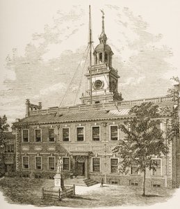 County Court House oder Independence Hall, Philadelphia Pennsylvania, ca. 1880