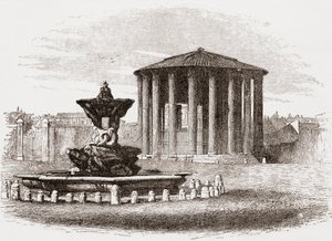 Tempel der Vesta, Forum Romanum, Rom, Italien im späten 19. Jahrhundert. Aus Italienische Bilder von Rev. Samuel Manning, veröffentlicht um 1890.