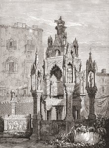 Die Scaliger-Gräber, Verona, Italien im späten 19. Jahrhundert. Aus Italienische Bilder von Rev. Samuel Manning, veröffentlicht um 1890. von Reverend Samuel Manning