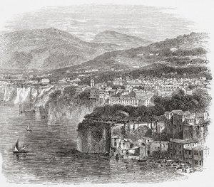 Blick auf Sorrent, Kampanien, Süditalien im späten 19. Jahrhundert. Aus Italienische Bilder von Rev. Samuel Manning, veröffentlicht um 1890. von Reverend Samuel Manning