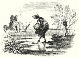 Hans Christian Andersen: Das Mädchen, das auf ein Brot trat (Lithografie) von Rex (after) Whistler