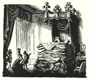 Hans Christian Andersen: Die echte Prinzessin (Lithografie)