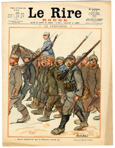 Titelblatt von „Das rote Lachen“, Satirisch in Farben von Ricardo Flores