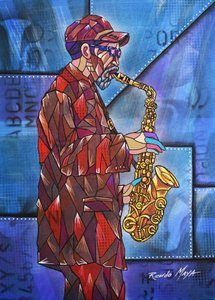Geometrischer Jazzmann