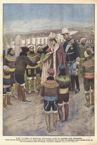 Der König und die Königin von Dänemark, Alexandrine, zu den grönländischen Eskimos von Riccardo Salvadori