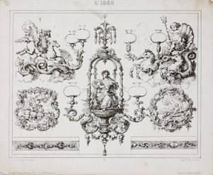 Gas- oder Ölkronleuchter, Paris, Frankreich, ca. 1860 von John Pardon