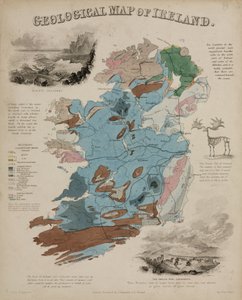Geologische Karte von Irland, ca. 1850er