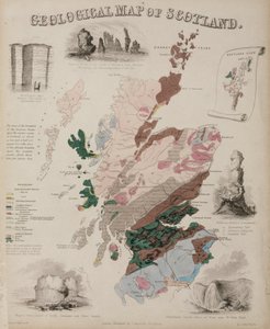 Geologische Karte von Schottland, ca. 1850er