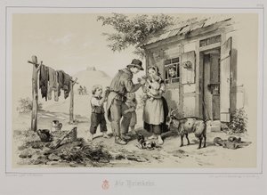 Bergmann kehrt nach Hause zurück, Deutschland, um 1851 von John Pardon