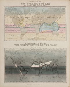 Zwei meteorologische Karten, ca. 1850