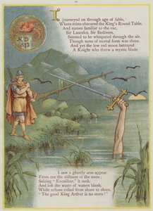 Seite aus Upstream von Richard Andre, König Artus und Excalibur