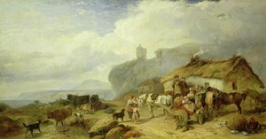 Rast des Viehtreibers, Insel Mull in der Ferne, 1845