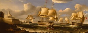 H.M.S.Queen in Valetta von Richard B. Spencer