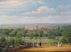Eton College von der Terrasse des Windsor Castle von Richard Bankes Harraden