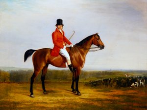 Isaac Sadler auf einem braunen Jäger