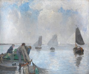 Krabbenfischer an der unteren Schelde