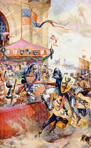Ein Turnier auf der Tower Bridge, Illustration aus 