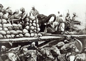 Schlacht von Plassey, 23. Juni 1757 von Richard Caton (after) Woodville
