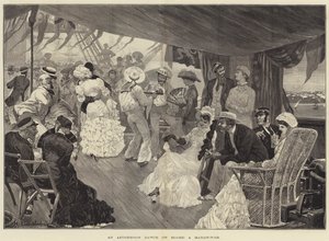 Ein Nachmittagstanz an Bord eines Kriegsschiffs von Richard Caton II (after) Woodville