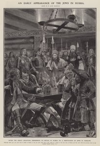 Ein frühes Auftreten der Juden in Russland (Lithografie) von Richard Caton II (after) Woodville