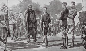 Kommandant Cronje ergibt sich Lord Roberts von Richard Caton II (after) Woodville
