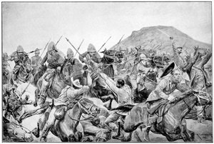 Angriff der 5. Lanzenreiter bei Elandslaagte, 2. Burenkrieg, 21. November 1899