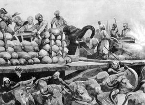 Die Artillerie von Nawab Siraj Ud Daulah auf ihrer beweglichen Plattform, Indien, 1757, 1893