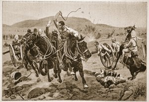 Feldartillerie im Einsatz, Illustration aus 