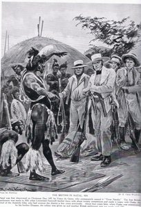 Die Briten in Natal im Jahr 1824, Illustration aus 