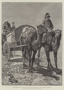 Durch die Mongolei, mit der russischen Schwerpost durch die Gobi, unsere Karawane in der Wüste