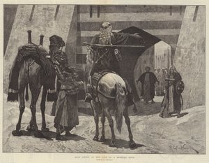 Arabische Häuptlinge am Tor einer belagerten Stadt