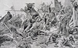 Harolds (ca. 1022-66) letzter Stand, Illustration aus 