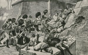 Die britischen Truppen stürmen Seringapatan, die Hauptstadt von Sultan Tippu von Richard Caton Woodville junior