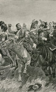 Der tapfere Angriff der Scots Greys in der Schlacht von Waterloo von Richard Caton Woodville junior