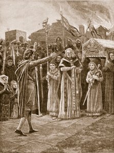 Der Leichnam von Wilhelm I. wird die Beisetzung verweigert, Illustration aus 