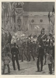 Fackelzug zu Ehren der russischen Marineoffiziere in Paris von Richard Caton Woodville junior