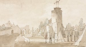 Mont St. Jean, das Dorf der Schlacht von Waterloo, südlich von Brüssel, 1815