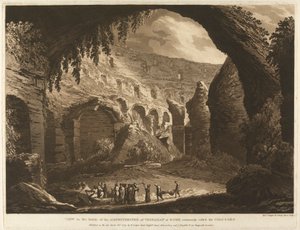 Ansicht des Inneren des Amphitheaters von Vespasion in Rom, allgemein Colosseo genannt von Richard Cooper the Elder