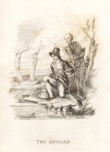 Das Skelett des Todes und der Angler (1827, Gravur) von Richard Dagley
