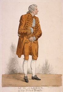 Der Schauspieler William Farren als Sir Peter Teazle, 1824