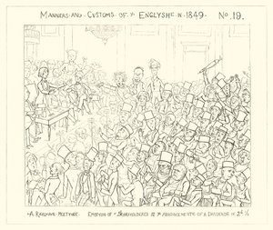 1849, Ein Eisenbahntreffen, Emotion der Aktionäre bei der Ankündigung einer Dividende von zweieinhalb Pence
