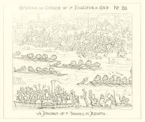 1849, Eine Aussicht auf die Thames Regatta von Richard Doyle