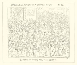 1849, Die Gesellschaft genießt sich bei einer Soiree