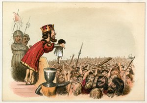 König Edward I. stellt seinen Sohn als Prinz von Wales vor von Richard Doyle