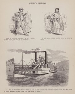 Seite aus The American Tour of Messrs Brown, Jones and Robinson (Gravur)